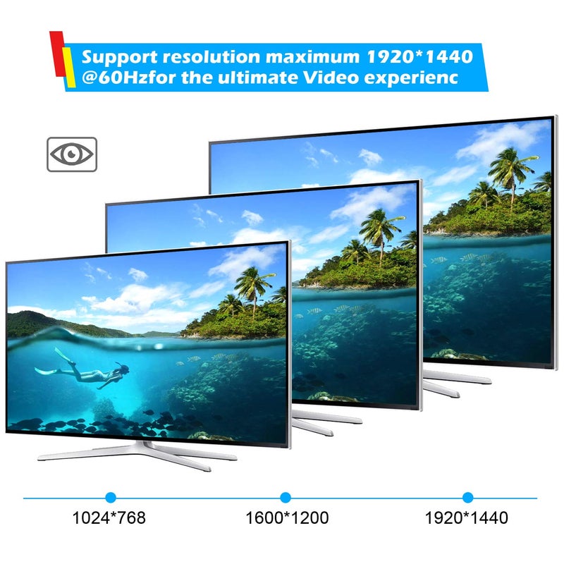 IMAGEÂ® 1 PC to 4 Monitors Splitter Box VGA/SVGA LCD CRT 4 Port Video - Image 3
